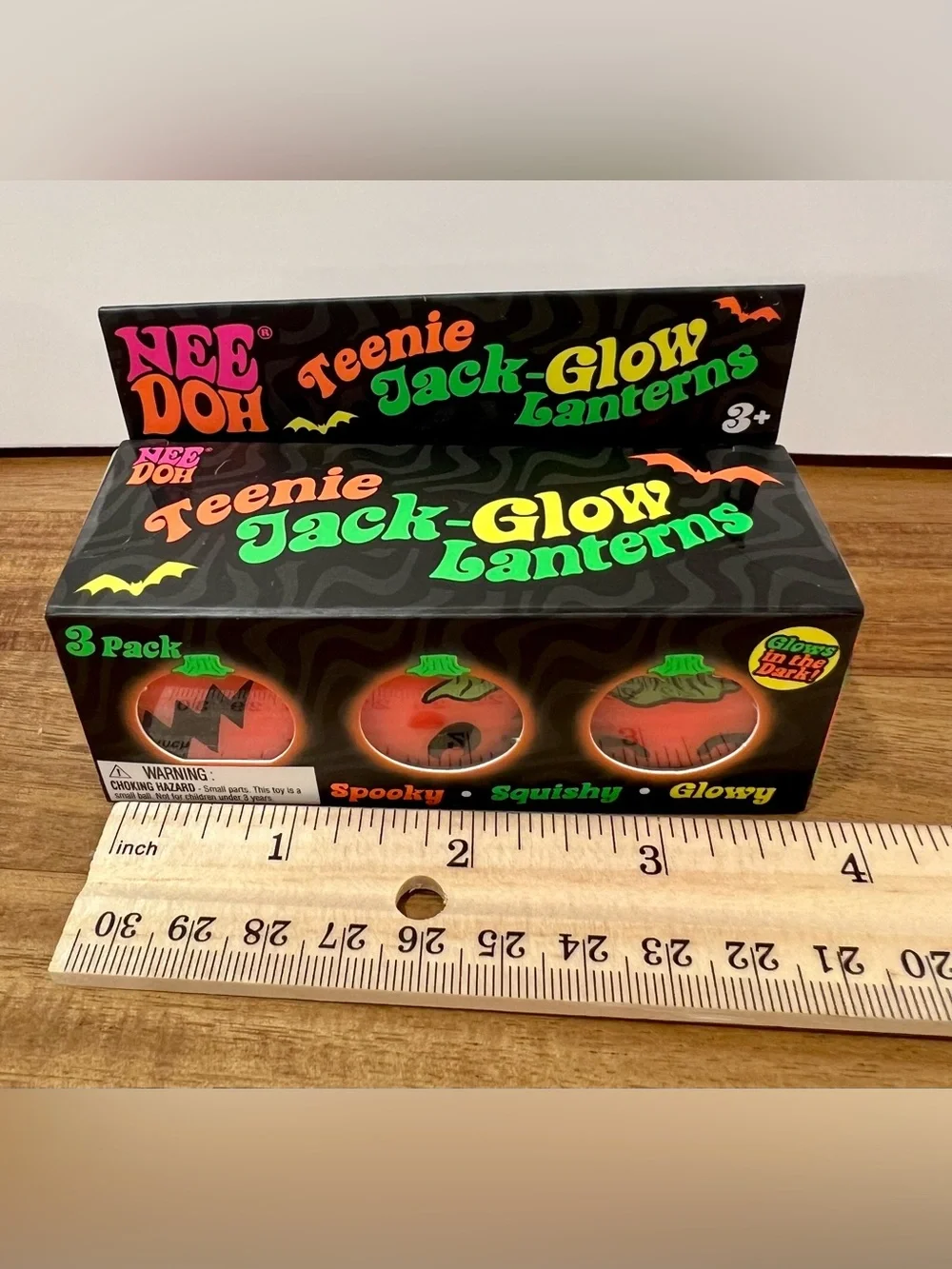 Teenie Jack-Glow Lanterns - Orange Glow Squishy 3-Pack